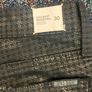 NWT Hudson Barbara High waist houndstooth print 30
